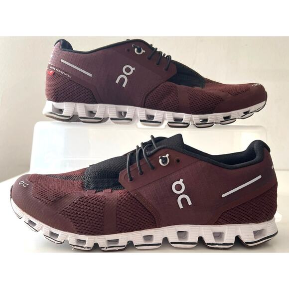 On Cloud Tec Athletic Running Sneakers 19.99196 Ox Shadow Maroon Size M8 Unused - Picture 2 of 10